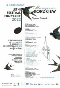 plakat zapraszający na koncerty Muzyczna Korzkiew