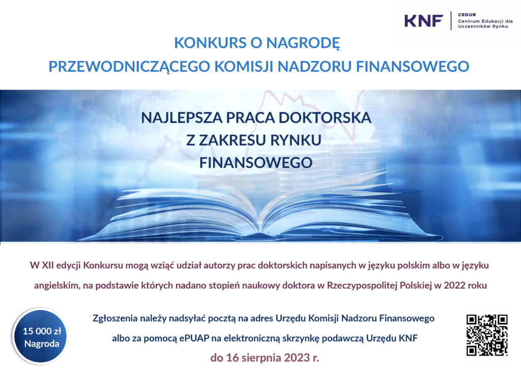 XII edycja Konkursu o Nagrodę Przewodniczącego KNF - grafika informacyjna
