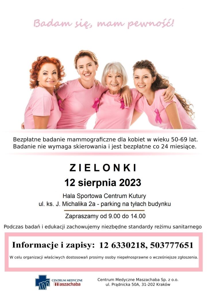 Bezpłatne badanie mammograficzne dla kobiet w wieku 50-69 lat