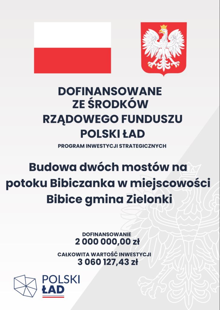 plakat Polski Ład Bibice mosty